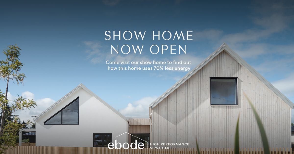 This homes uses 70% less energy. Ebode Show Home Now Open!