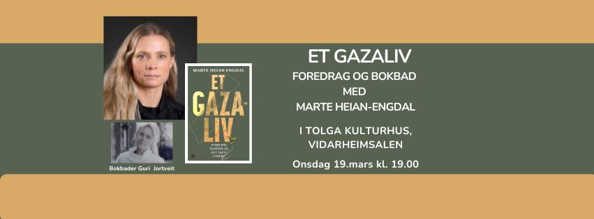 "Et Gazaliv" - foredrag og bokbad med Marte Heian-Engdal