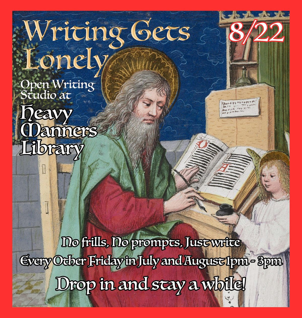 Writing Gets Lonely: Open Writing Studio (8\/22)