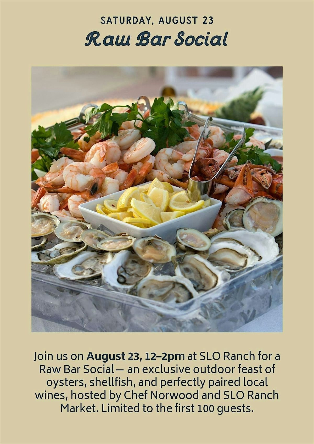 Raw Bar Social at SLO Ranch!