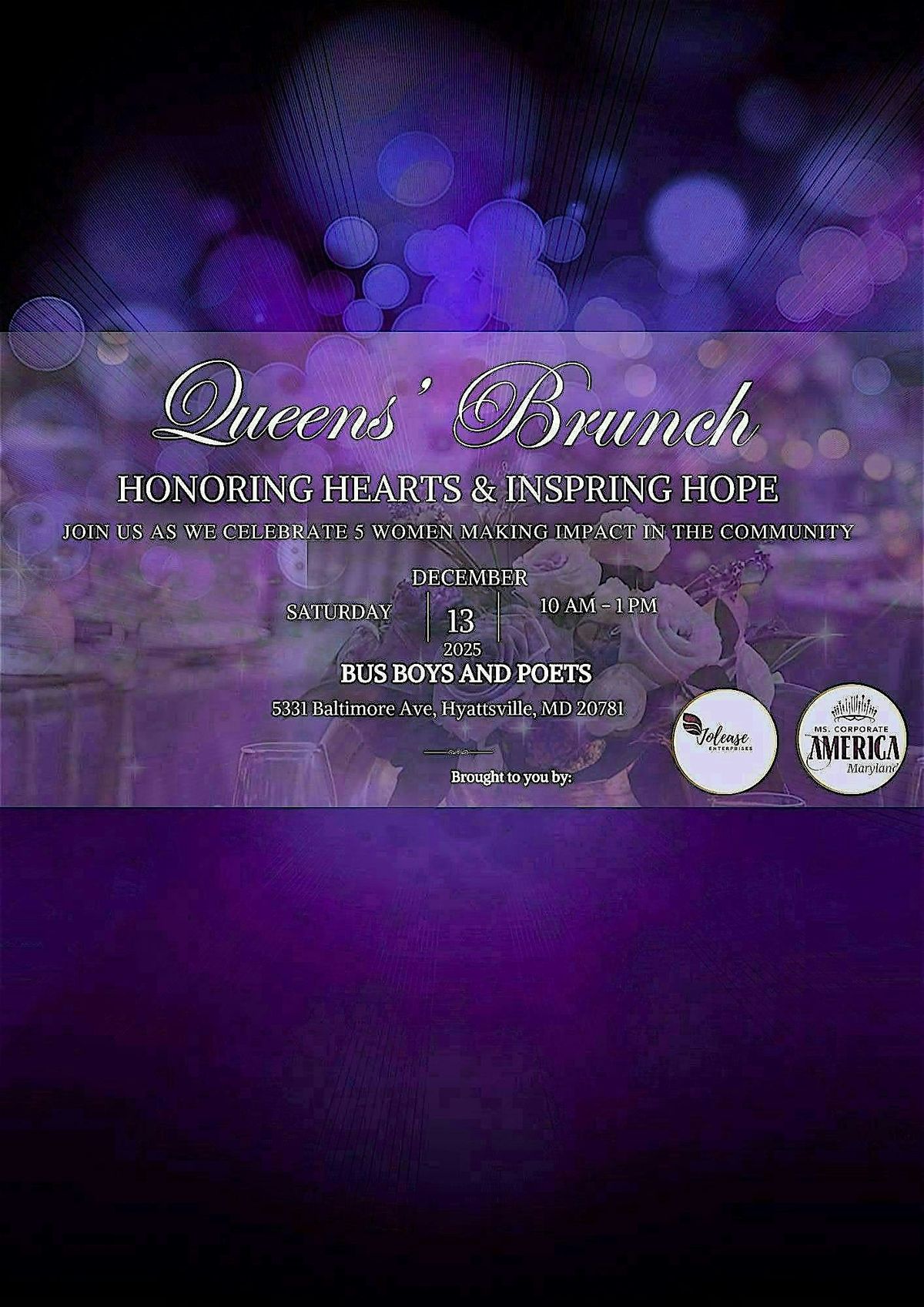 Queens' Brunch:  Honoring Hearts & Inspiring Hope