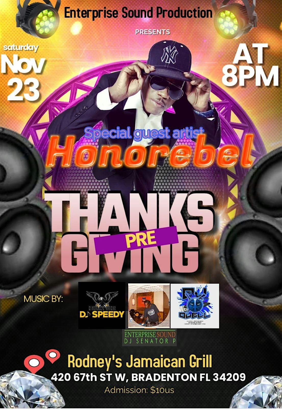 International Recording Artist Honorebel Live @ Rodney's Jamaican Grill