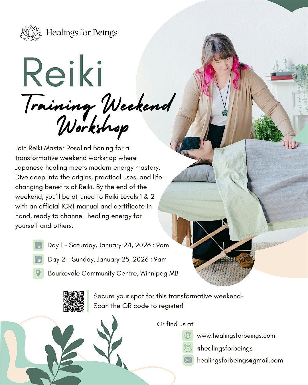 Learn Reiki Level 1 & 2 (Practitioner) - Weekend Intensive 2-day Workshop