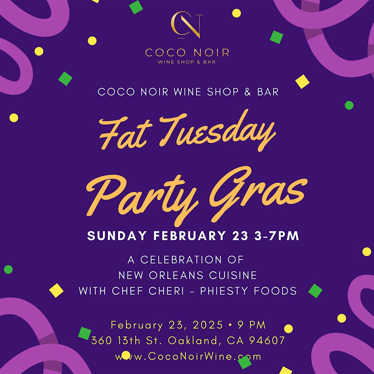 Fat Tuesday Party Gras @ Coco Noir