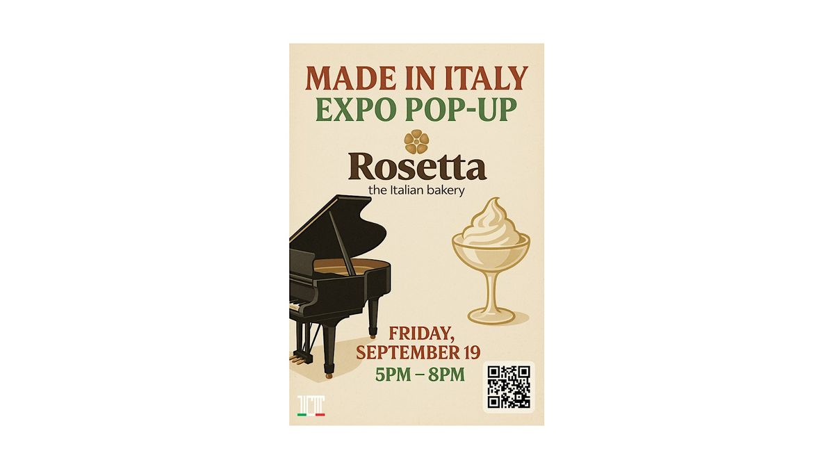 Made In Italy Expo 2025 pop-up at Rosetta Bakery