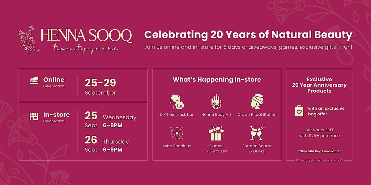 20 Year Anniversary Celebration