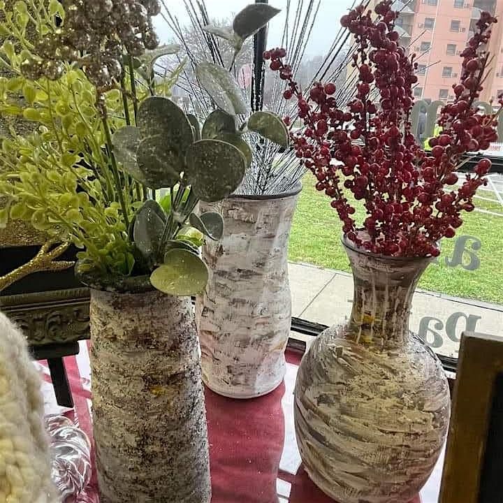 Birch Tree vase  painting workshop