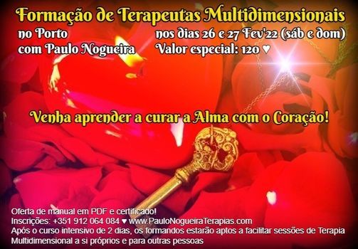Curso de Terapia Multidimensional no Porto em Fev'22