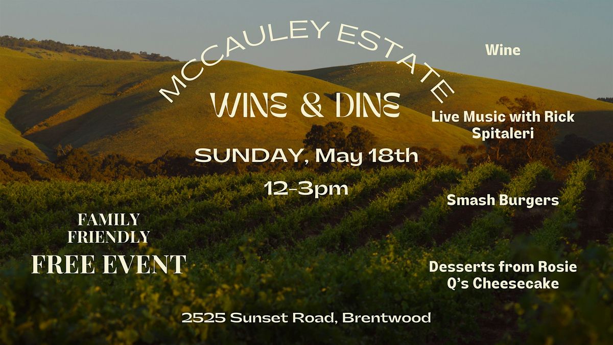 McCauley Estate Vineyards Wine & Dine