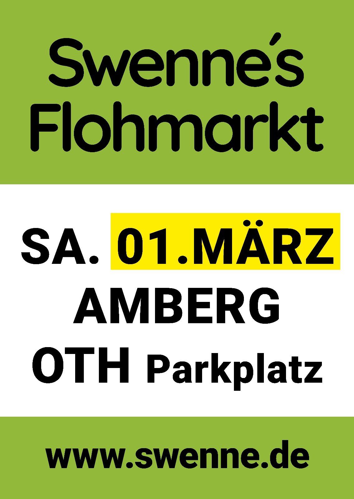 Swenne\u2019s Flohmarkt in Amberg auf dem OTH Studentenparkplatz ( 14 bis 18 Uhr )