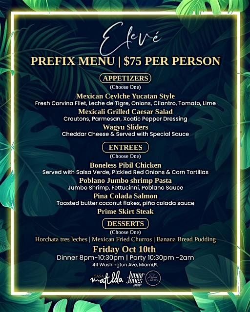 Eleve' Dinner and Party - Miami Edition