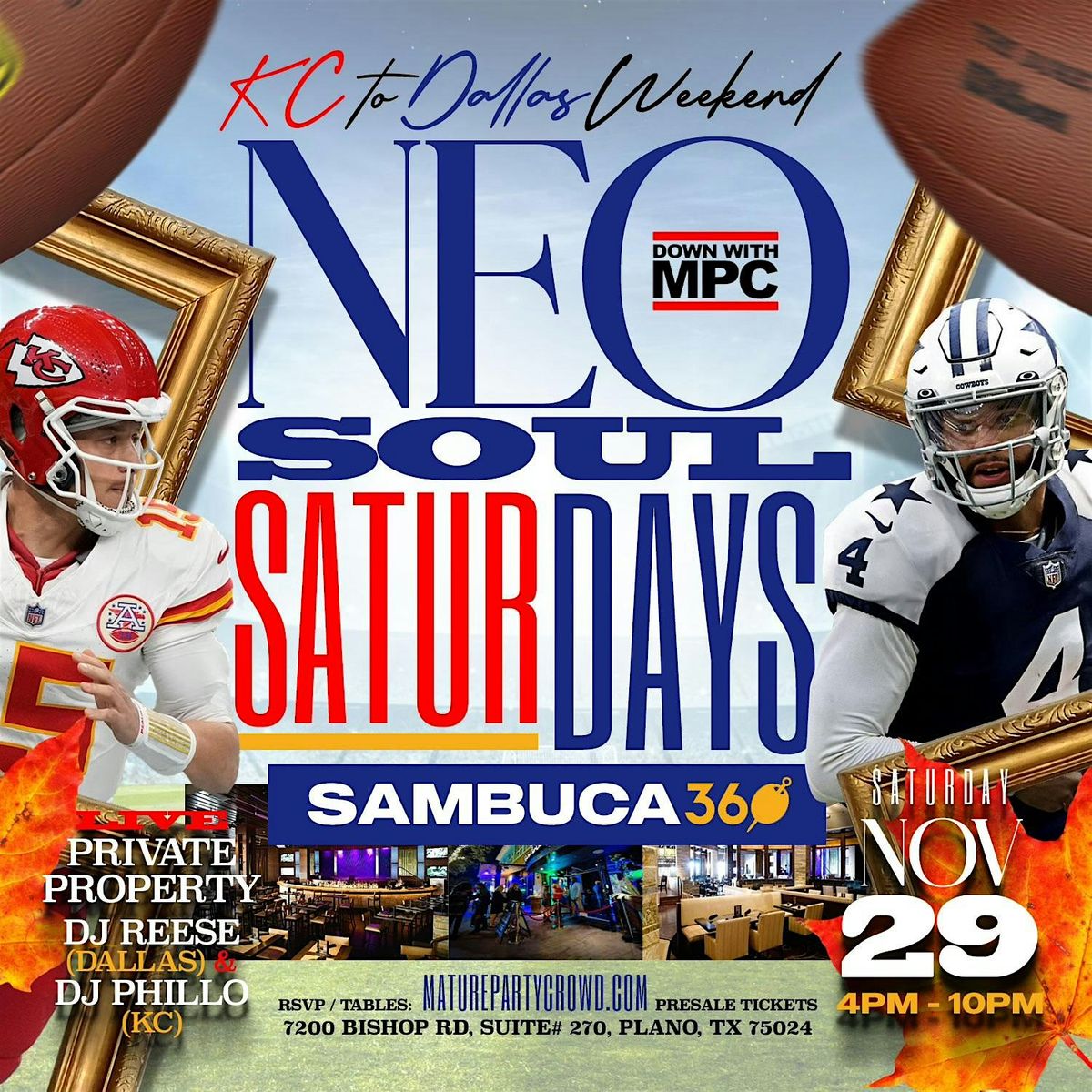 NEO SOUL "SATURDAYS" [KC TO DALLAS WEEKEND] @ SAMBUCA 360