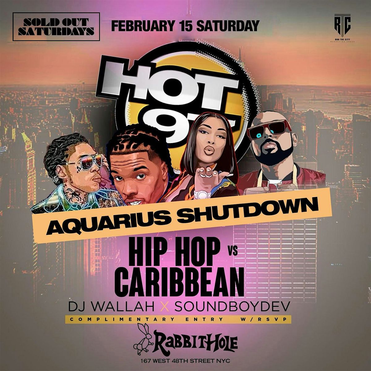 Hip Hop vs Caribbean at Rabbit Hole in Times Square