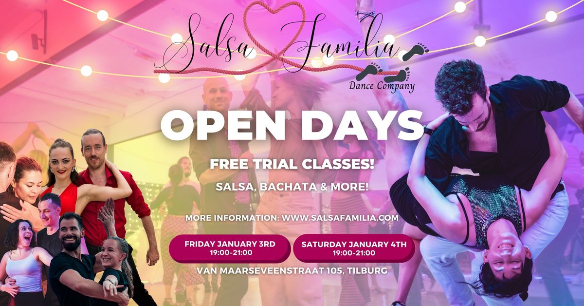 Gratis open dagen! | Free open days! | Salsa, Bachata & More | Workshops