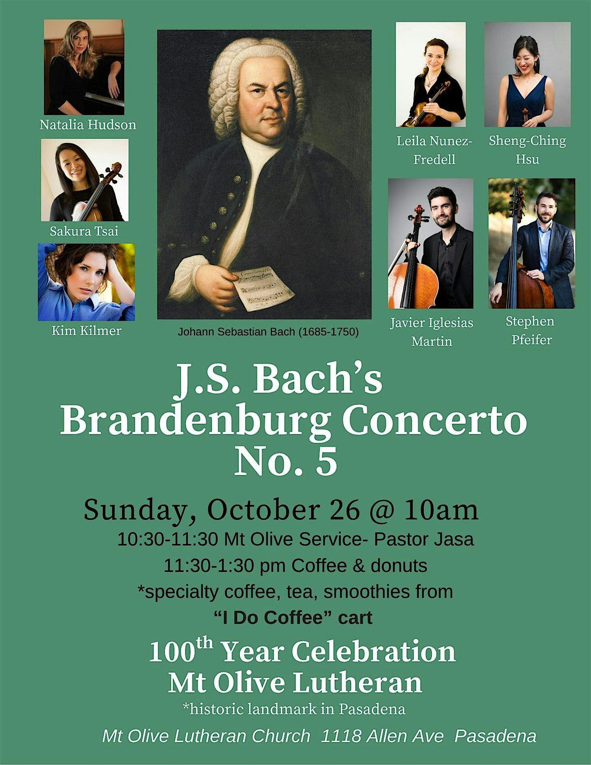 Bach Brandenburg Concerto No 5 + coffee \u2615\ufe0f 100 YEARS Mt Olive Lutheran