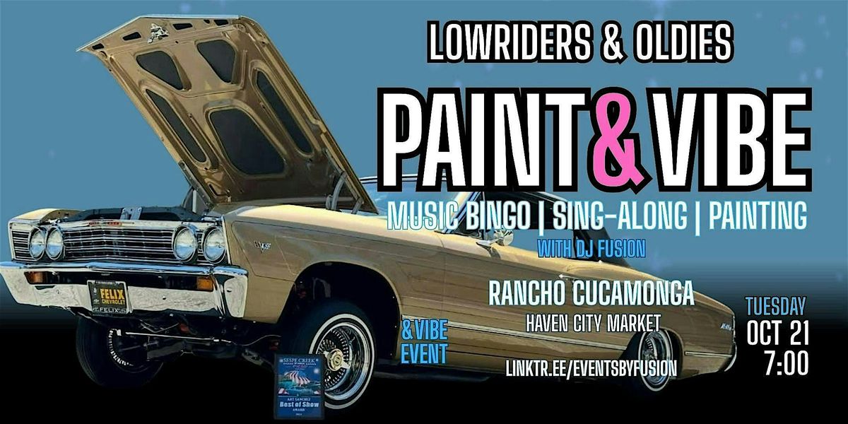 Paint & Vibe Music Bingo - Lowriders and Oldies