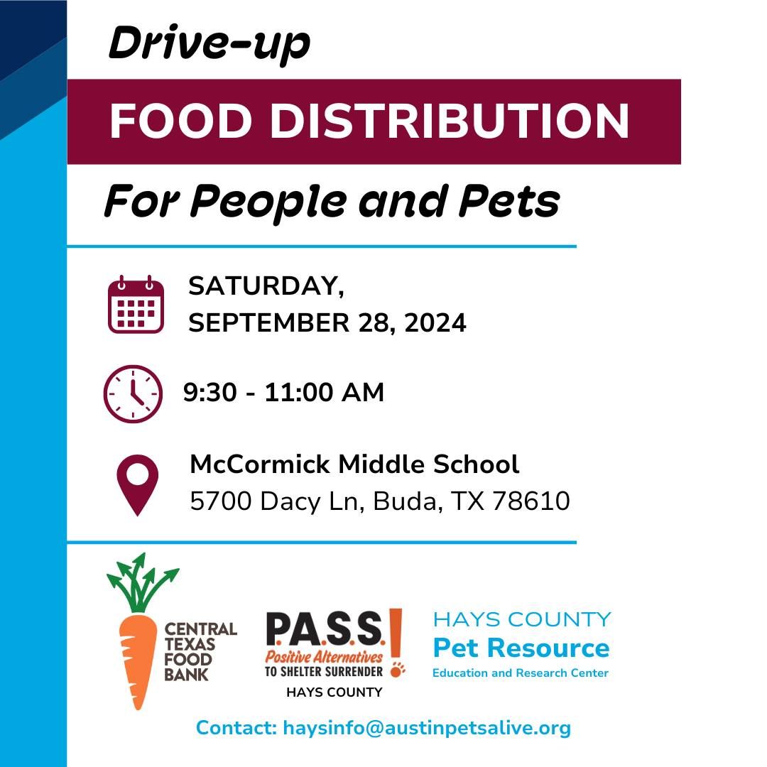 Drive-Up Food Distribution for People and Pets