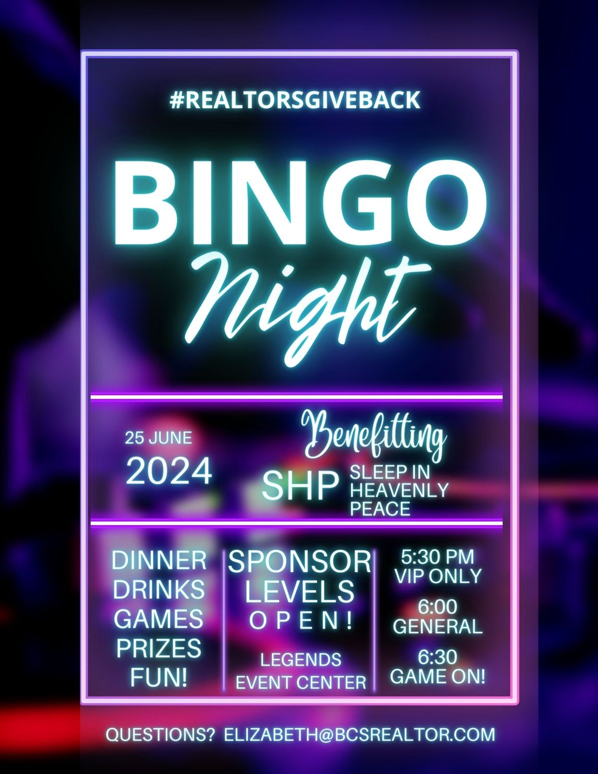 #RealtorsGiveBack Bingo Night