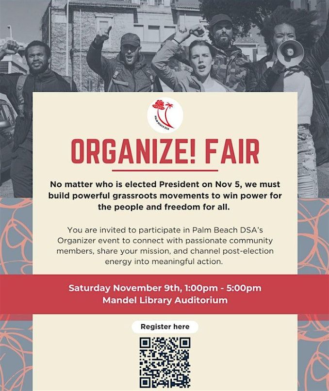 Organize!  Fair 11\/9,1-5 pm