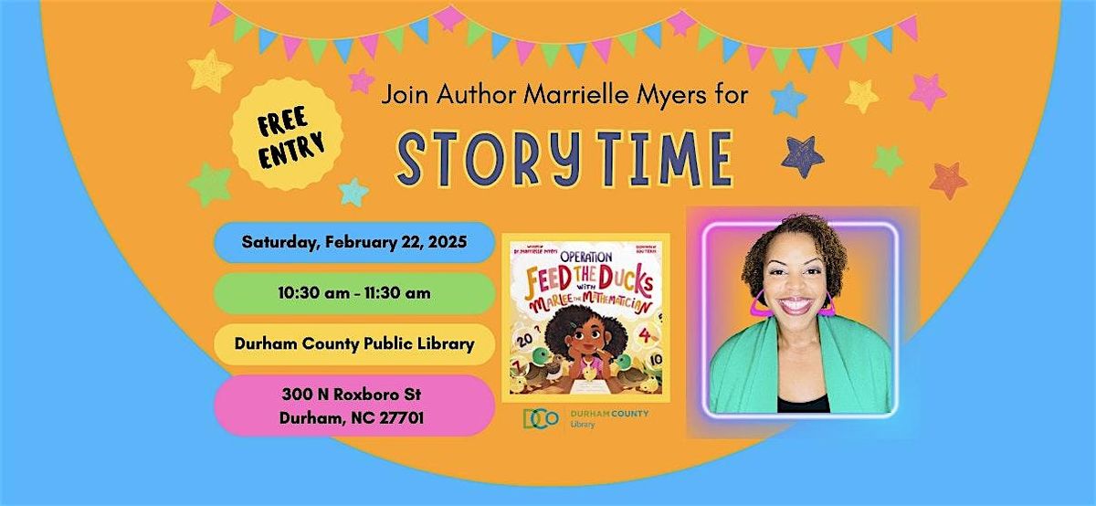 Math Storytime with       Dr. Marrielle Myers