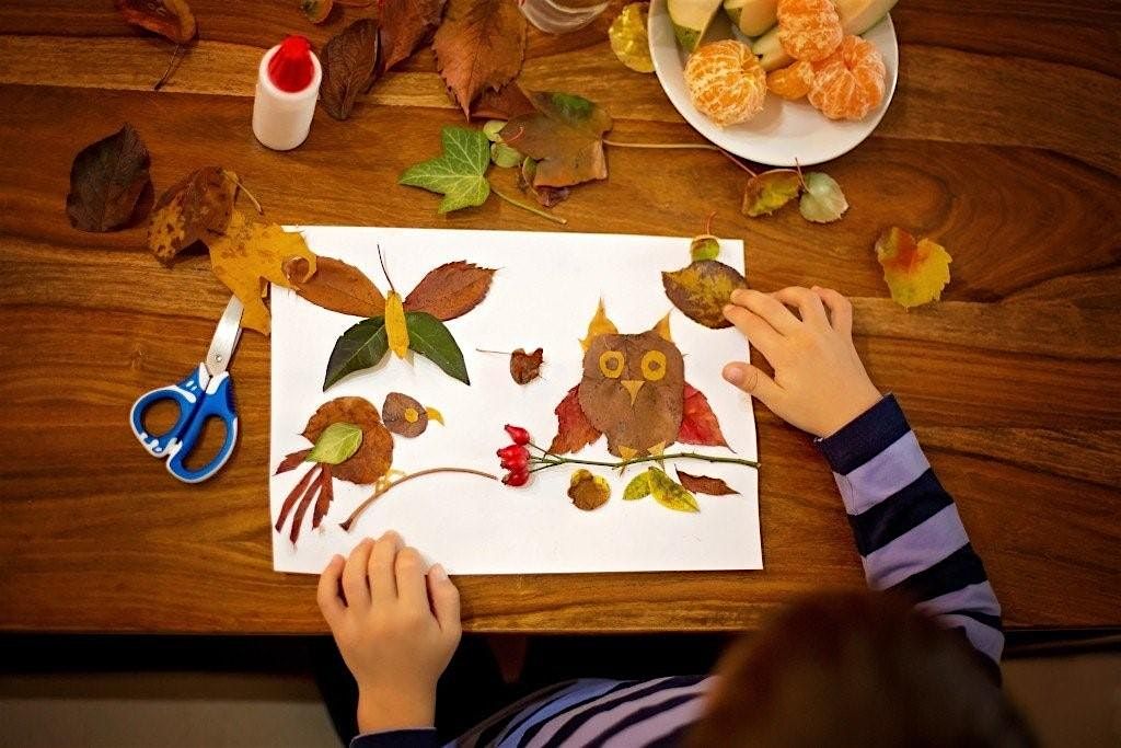 Crafting with Nature at Wakeman Town Farm Pre School Age with caregiver