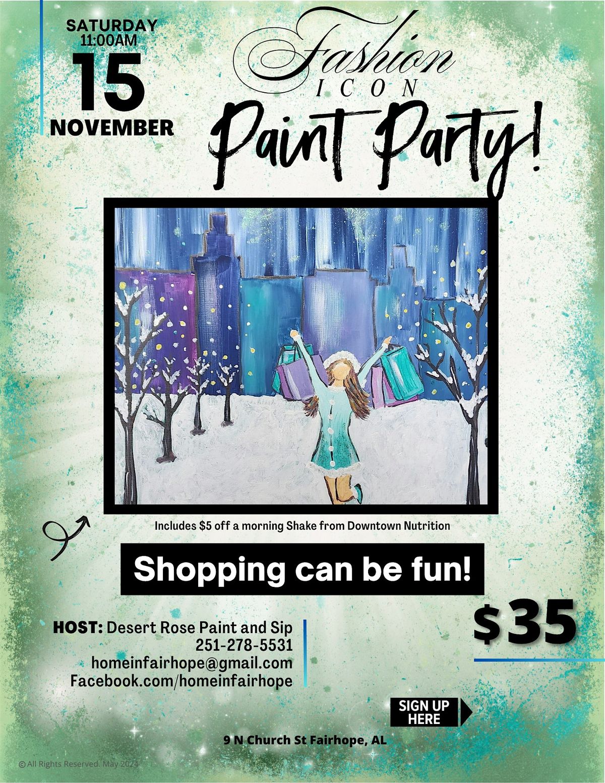 Fashion Icon Paint and Sip Party!