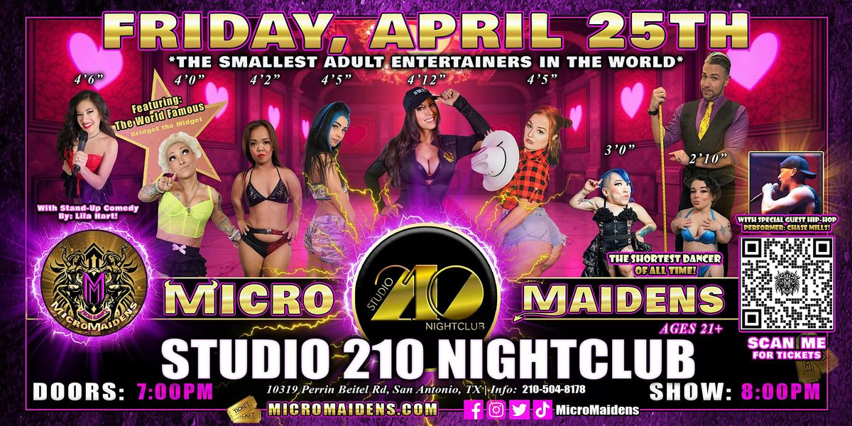 San Antonio, TX - Micro Maidens Dwarf Dancers @Studio 210 - FRIDAY