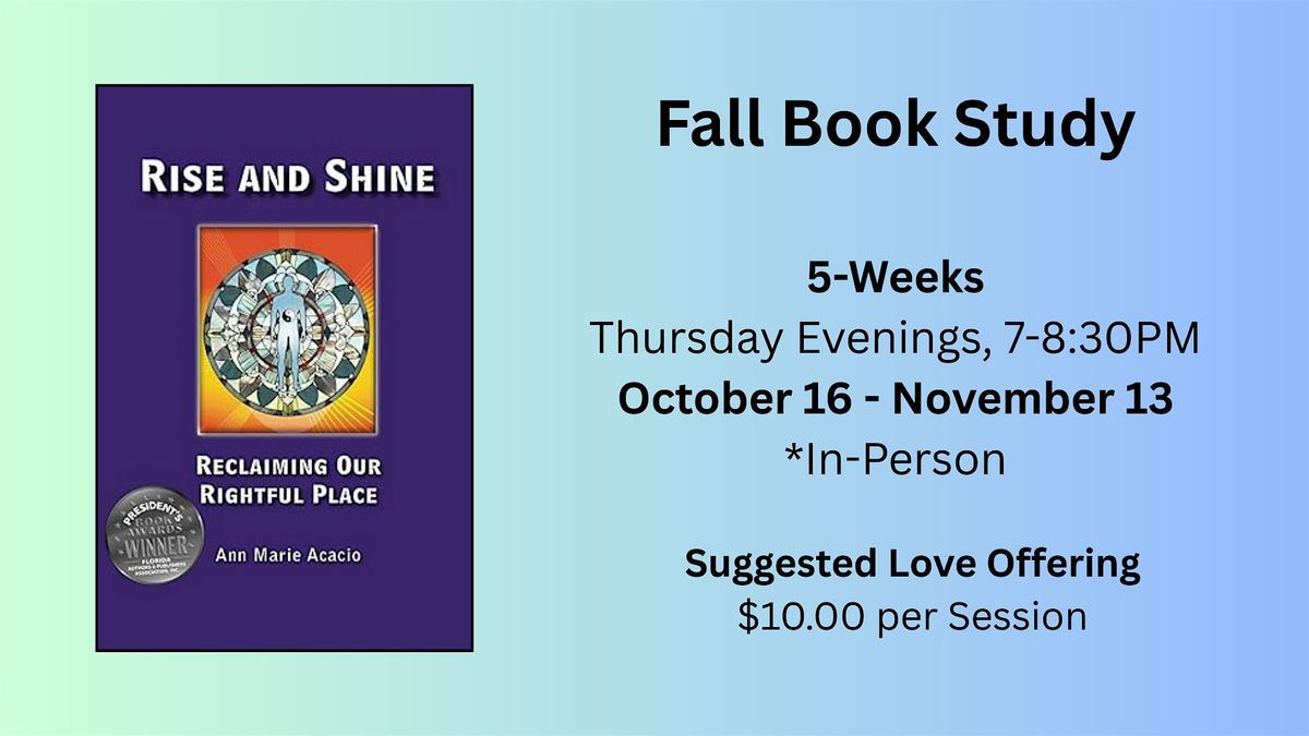 Fall Book Study Rise and Shine: Reclaiming Our Rightful Place