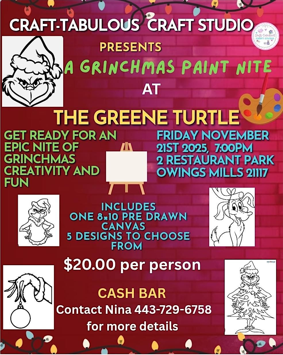 Grinchmas paint nite