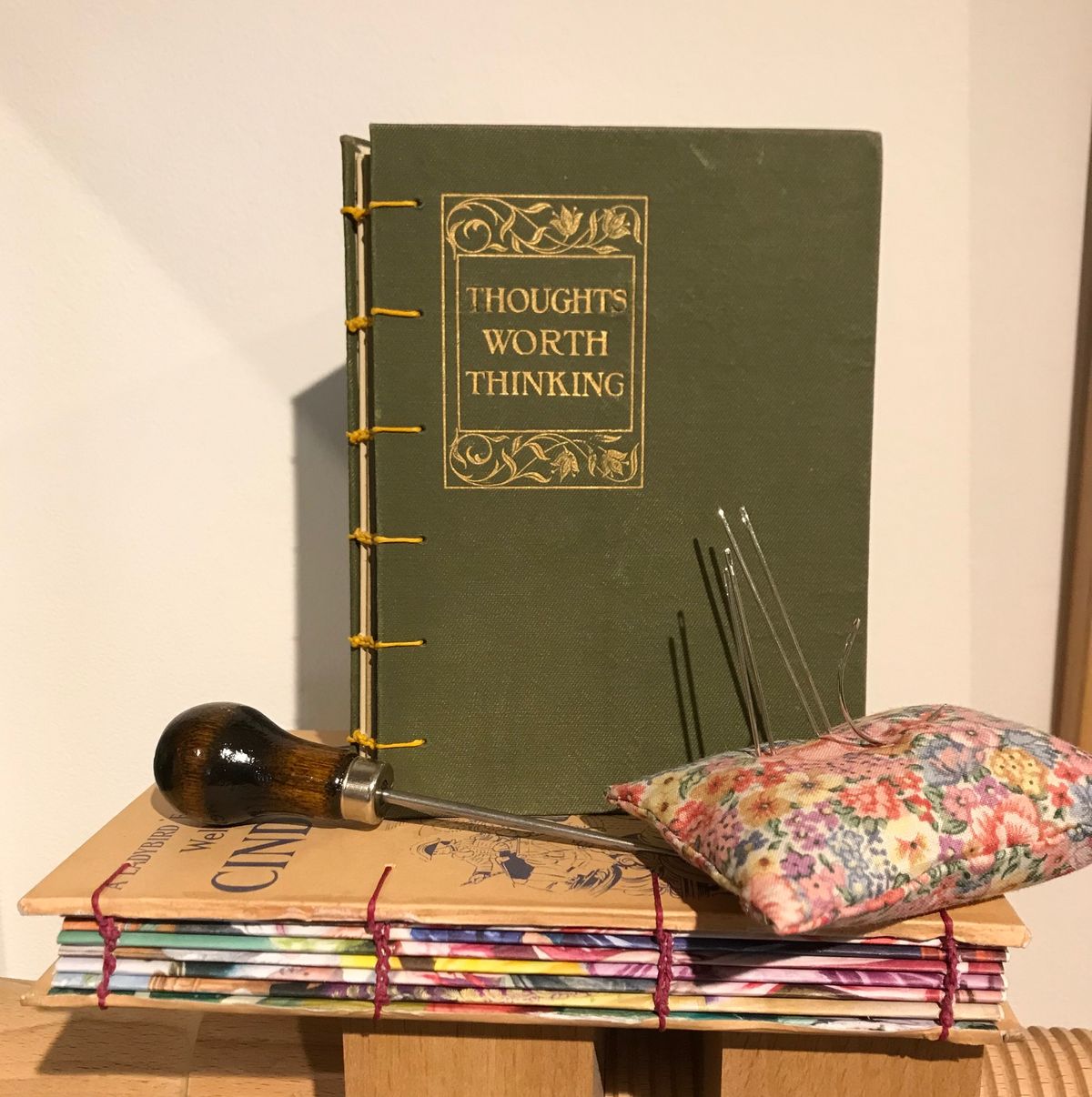 Single Needle Coptic Upcycled Bookbinding Workshop 