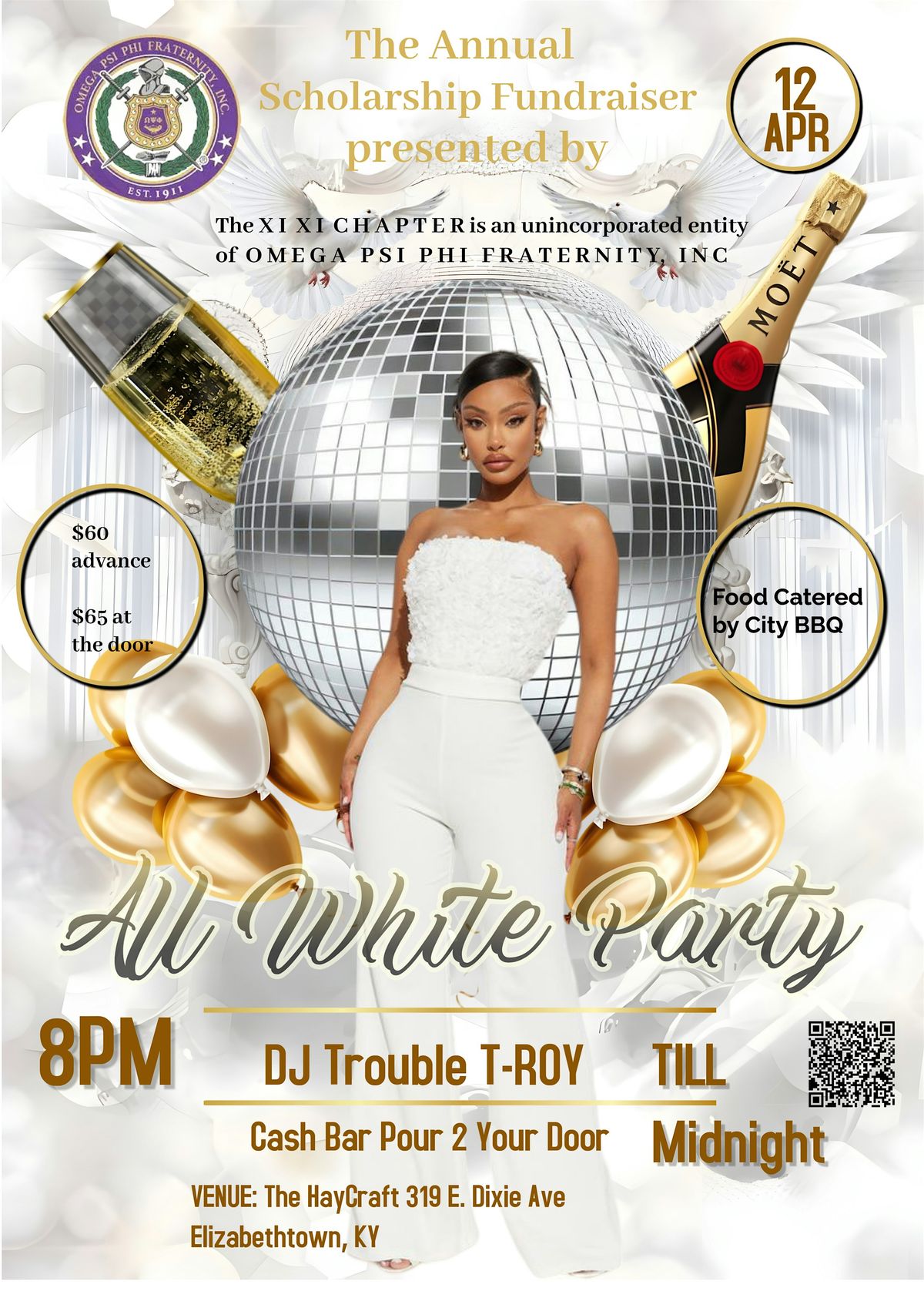 Xi Xi's Annual Scholarship Fundraiser\/Pre-Derby All-White Party