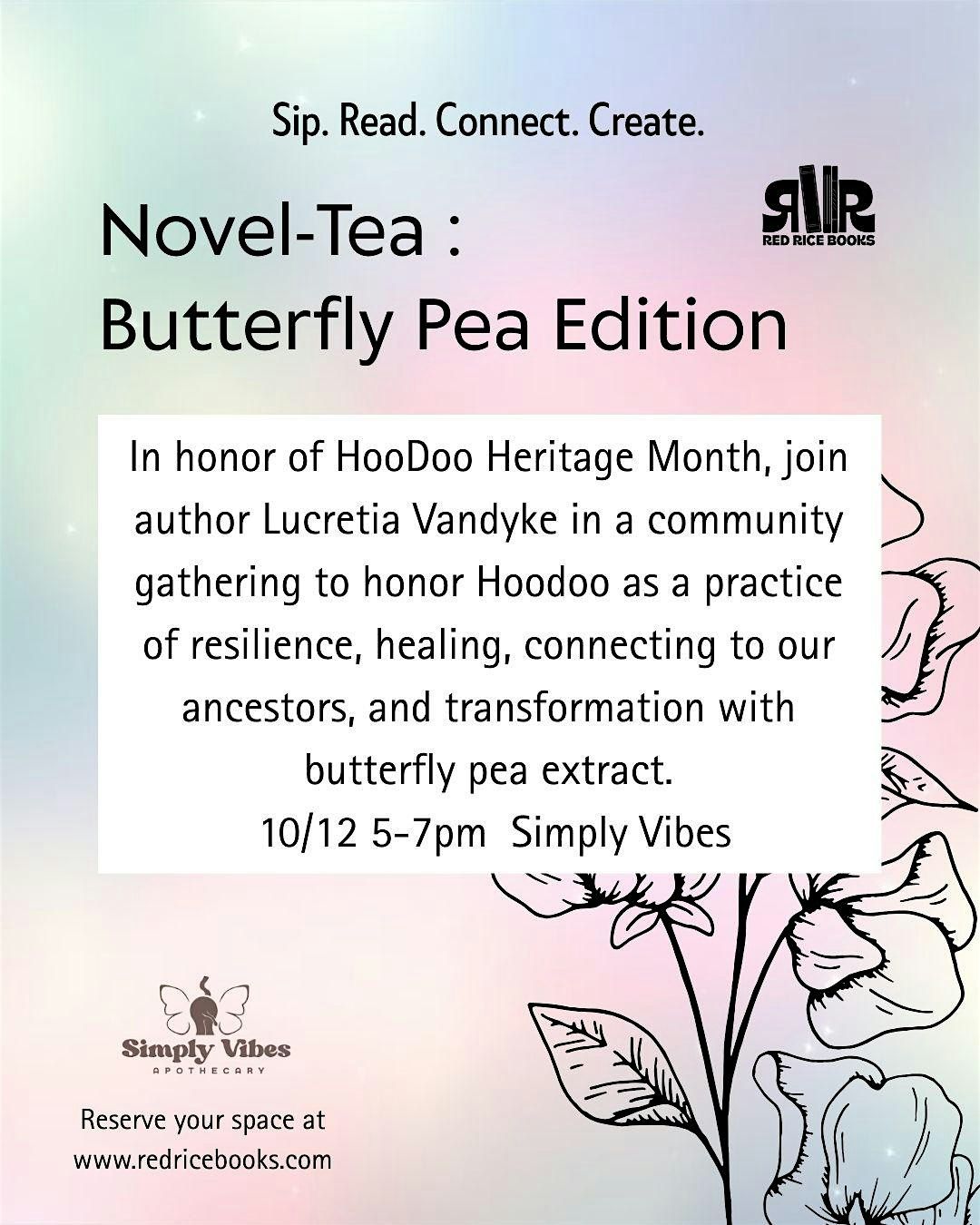 Novel-Tea: The Butterfly Pea Edition with author Lucretia Vandyke