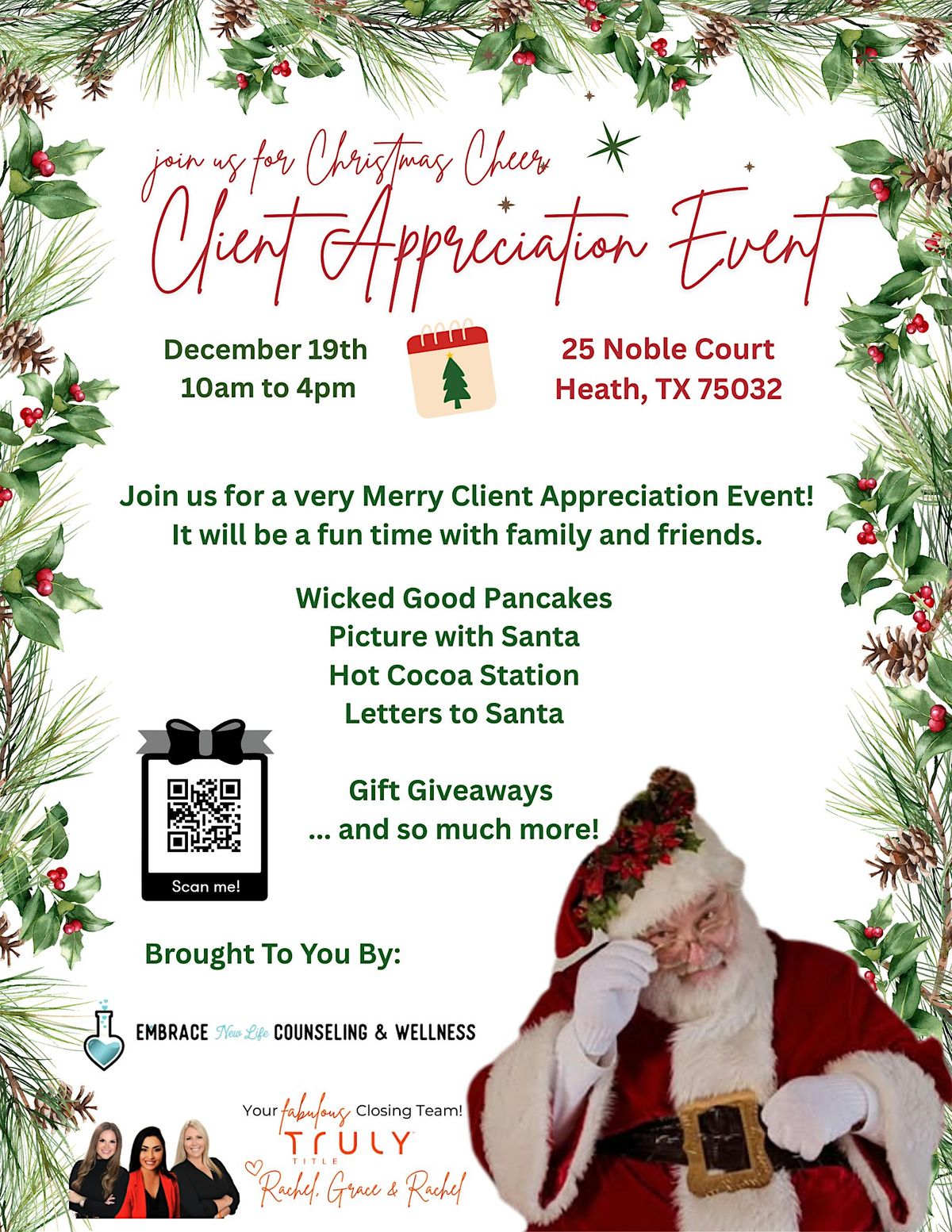 Client Appreciation Event - Pictures with Santa