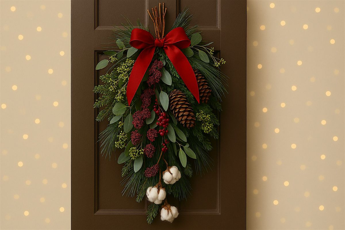 Luxury Christmas Door Swag Workshop