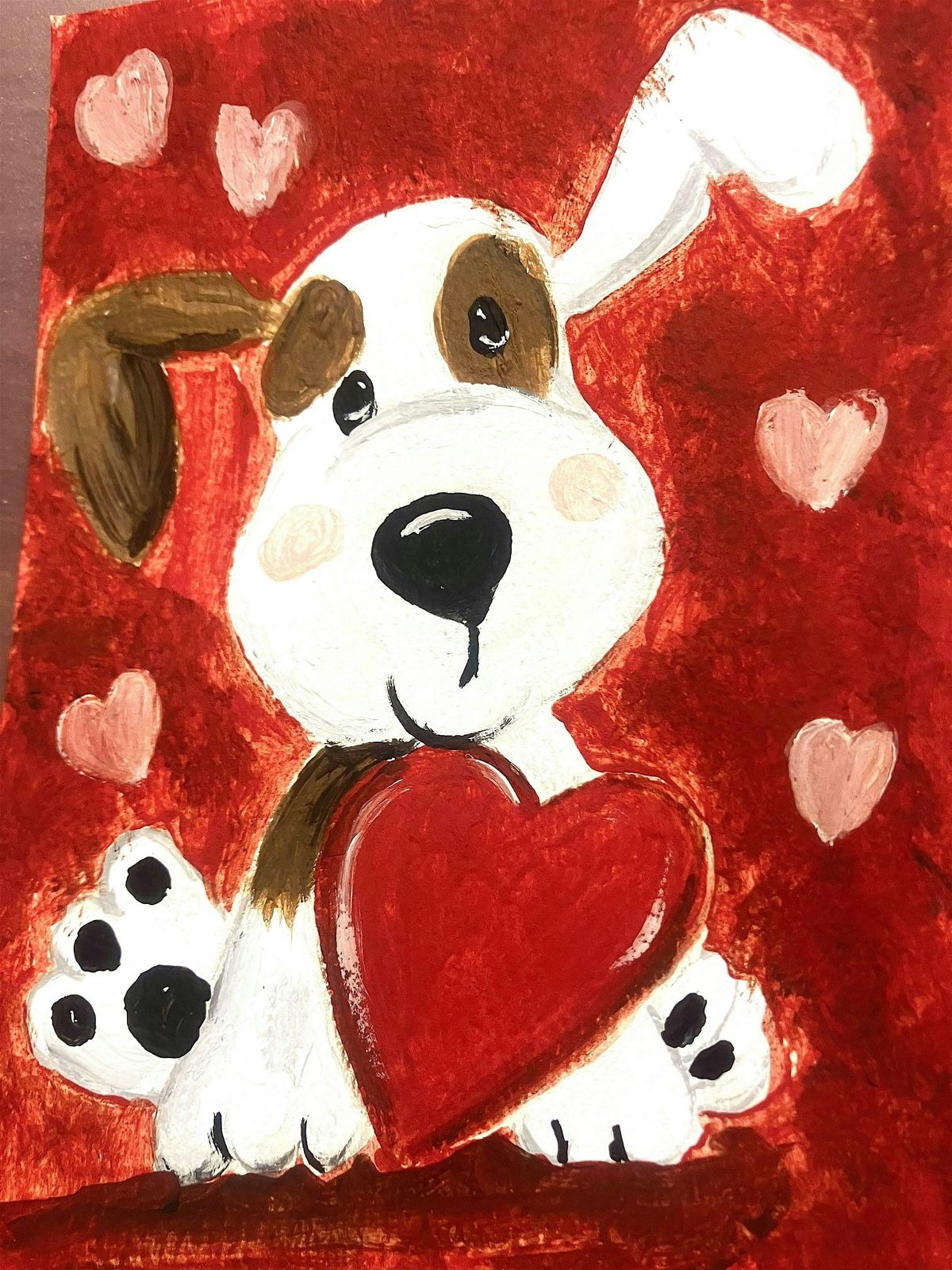 Valentines Day Virtual  Paint Class for Kids