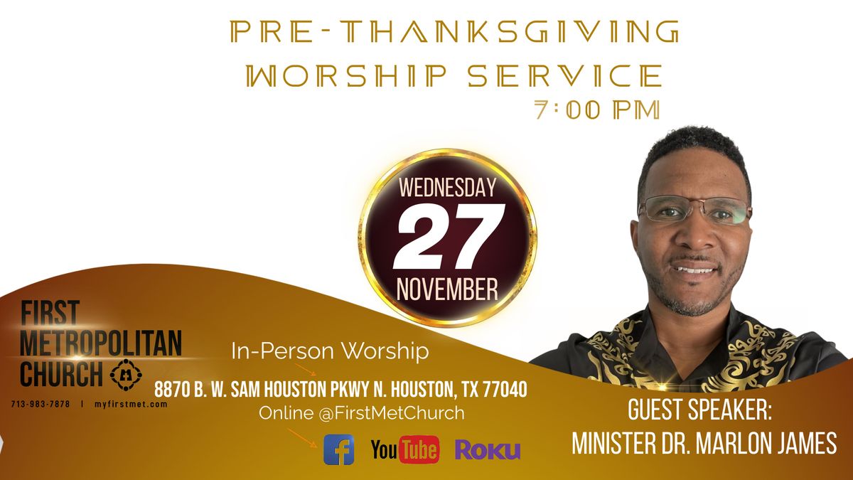 Pre-Thanksgiving Worship Service