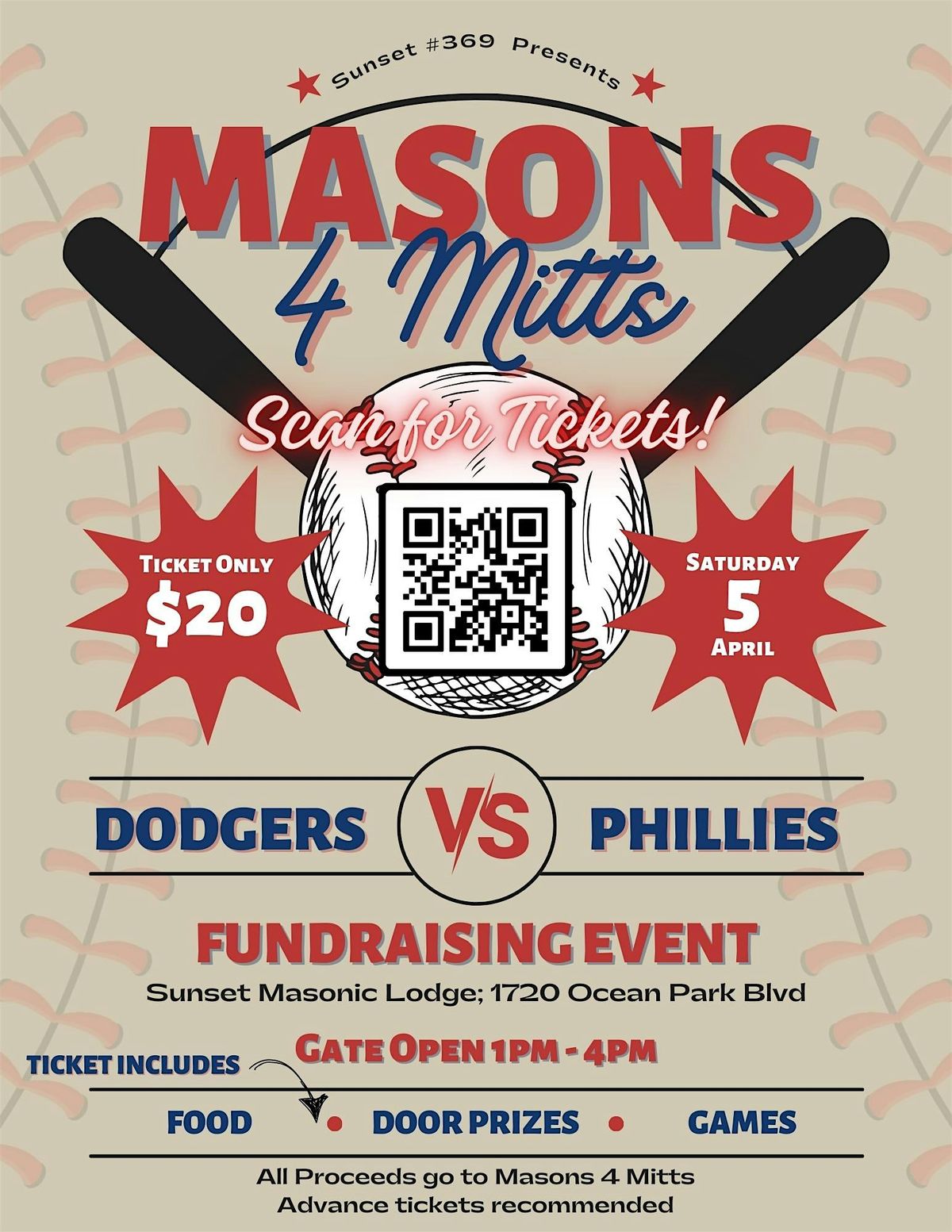 Masons 4 Mitts Fundraiser