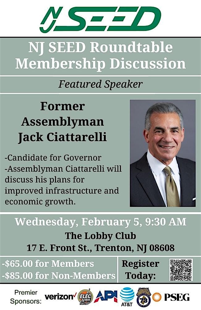 NJ SEED Roundtable Discussion w\/Former Assemblyman Jack Ciattarelli