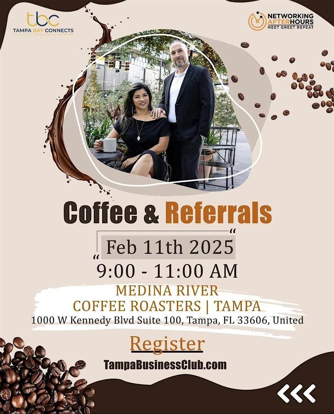 Coffee & Referrals Networking event. All professionals welcomed