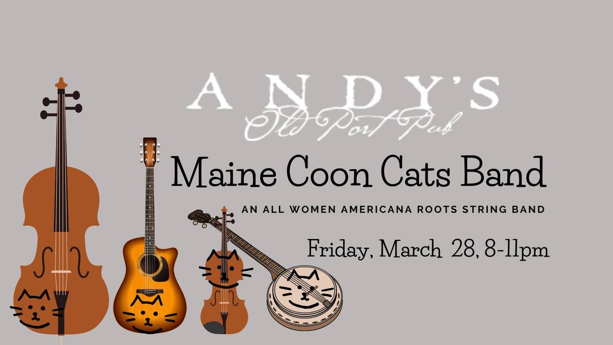 Live music with Maine Coon Cats Band at Andy's Pub in the Old Port!