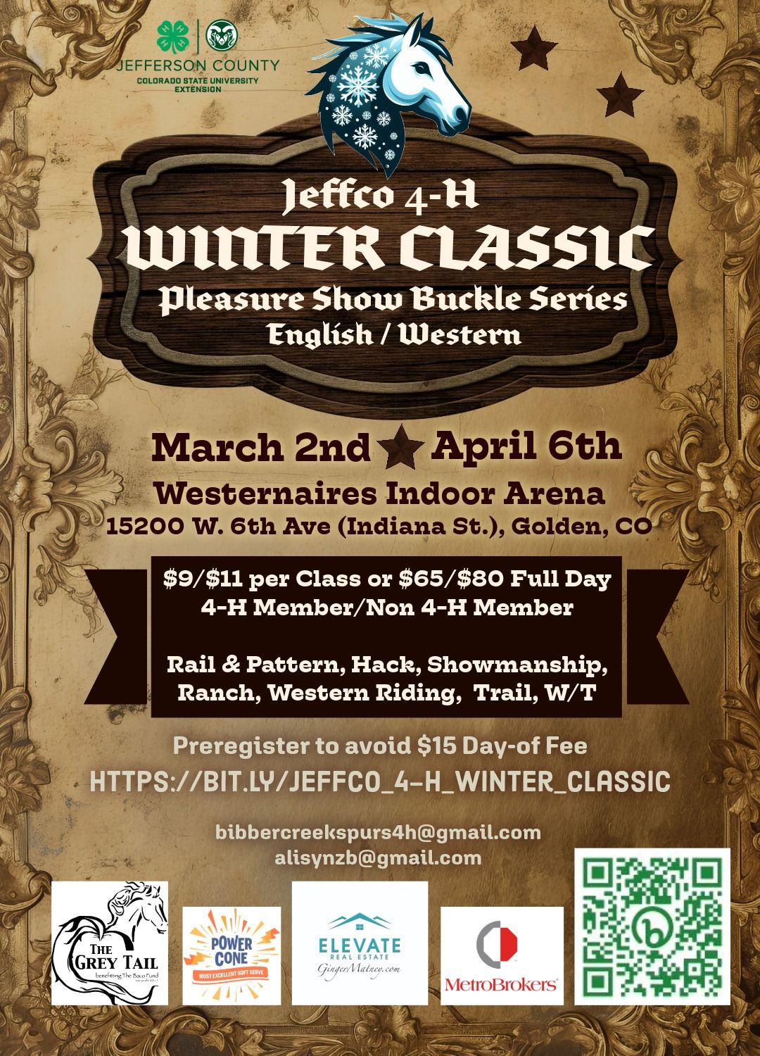 Jeffco 4-H Winter Classic Pleasure Show Buckle Series