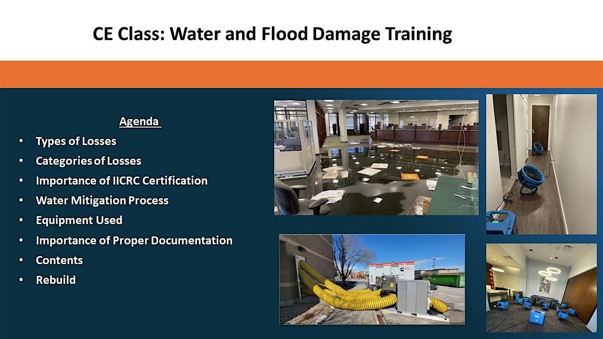 CE Class:  Water and Flood Damage Training