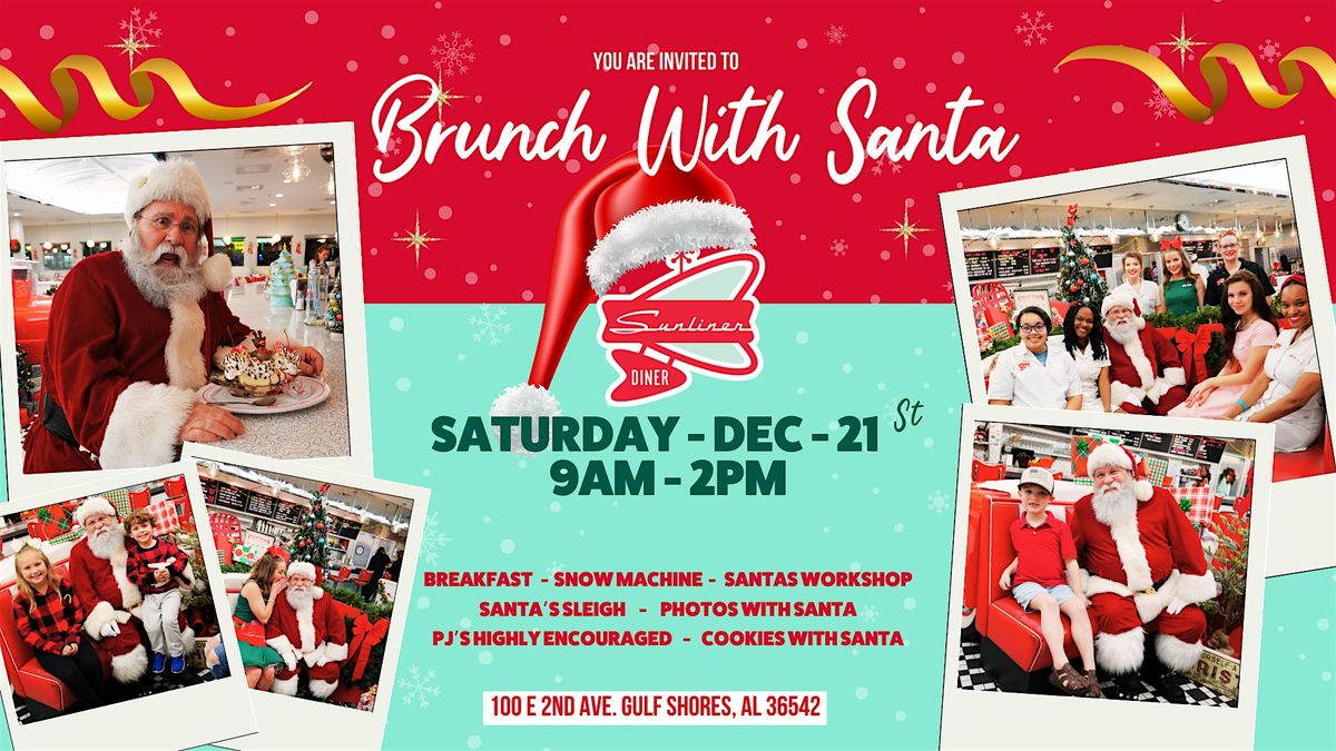 Brunch with Santa at the Sunliner Diner - Gulf Shores Snow Machine & Sleigh