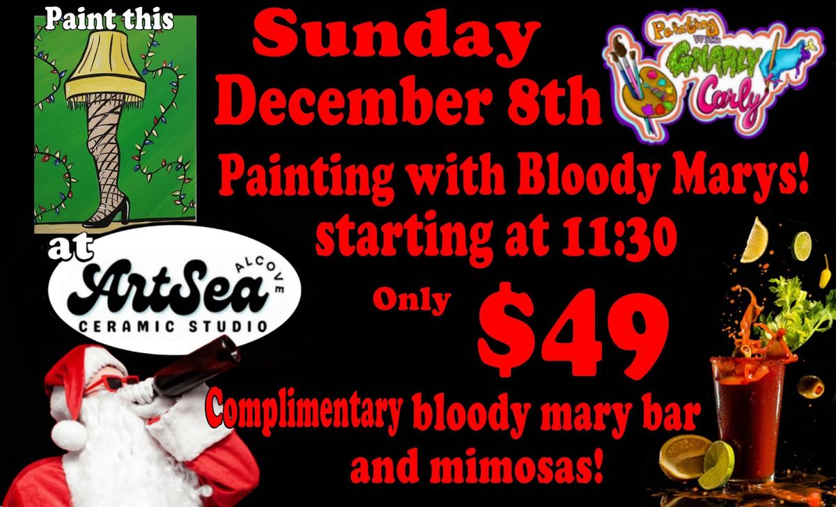 Painting with Bloody Mary's at ArtSea Alcove Ceramic Studio 