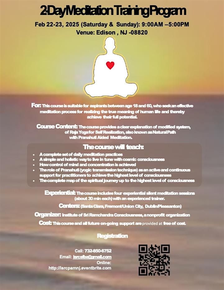 2-Day Meditation Training Program in Edison NJ