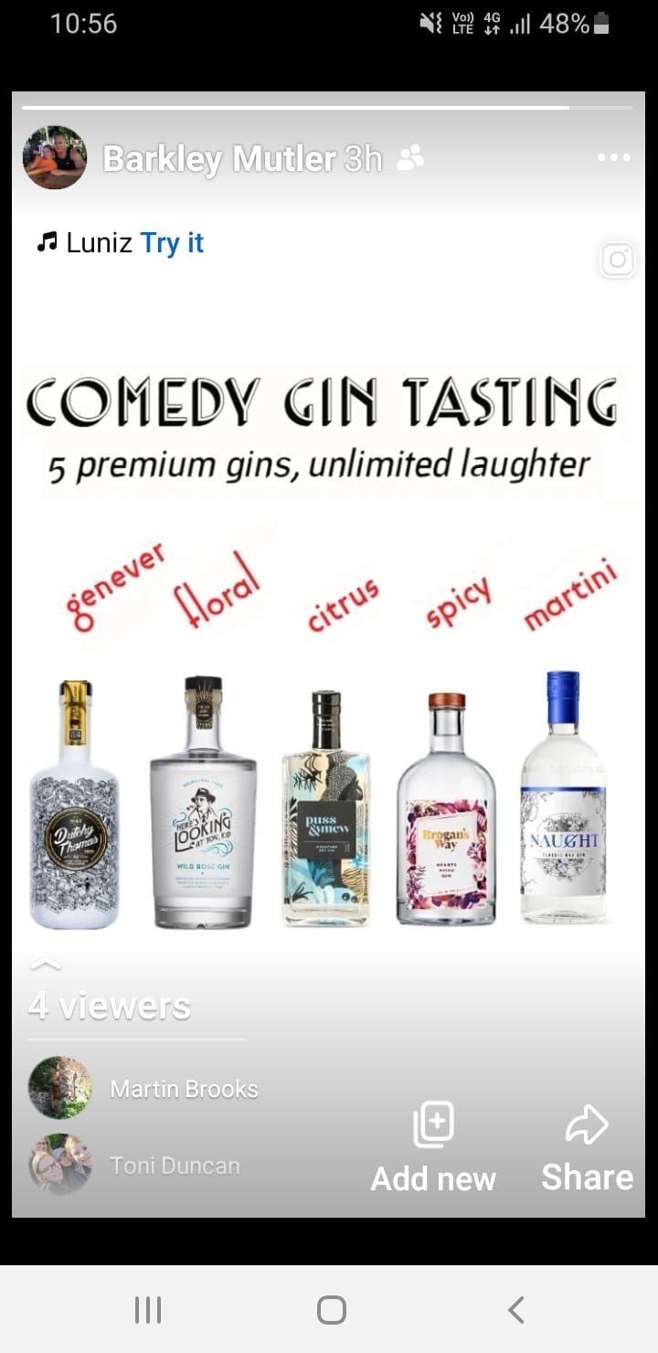 Comedy Gin Tasting