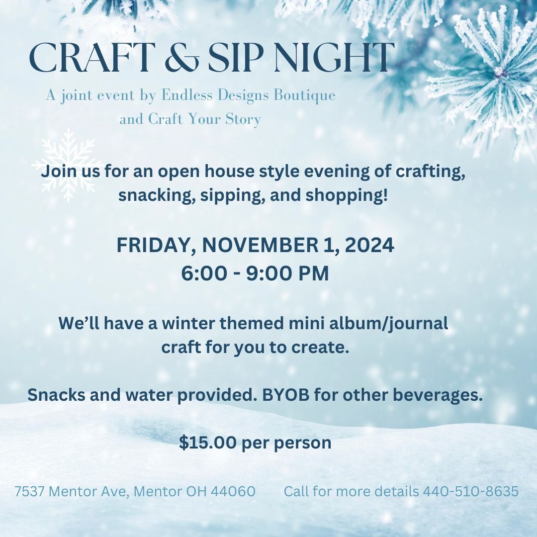 Craft & Sip Night