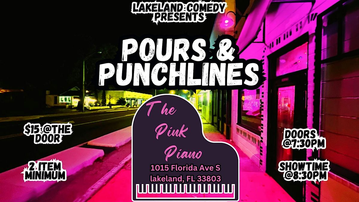 Pours and Punchlines!  @ThePinkPiano