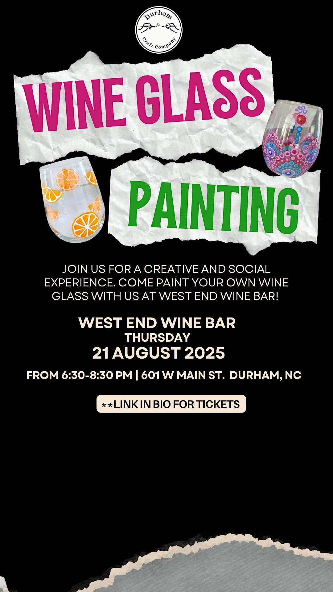Sip and Paint your own wine glass