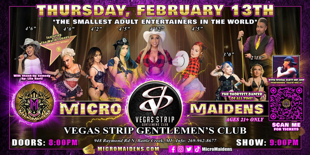 Battle Creek, MI - Micro Maidens Dwarf Dancers @Vegas Strip Gentlemens Club